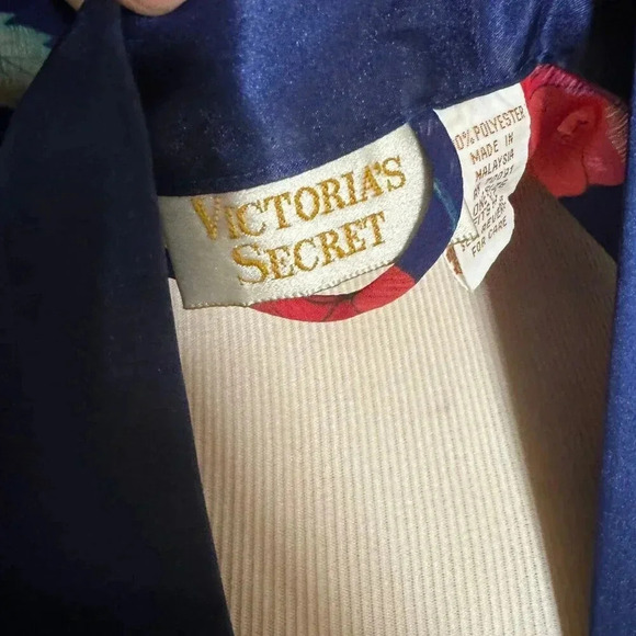 Victoria’s Secret Vintage Gold Label Floral Kimono Robe OS💙 - Picture 4 of 5